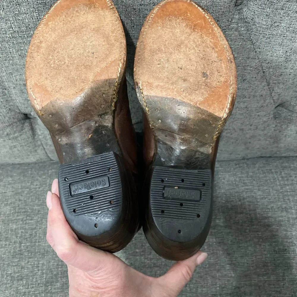 Justin Boots Embossed Brown Western Boots